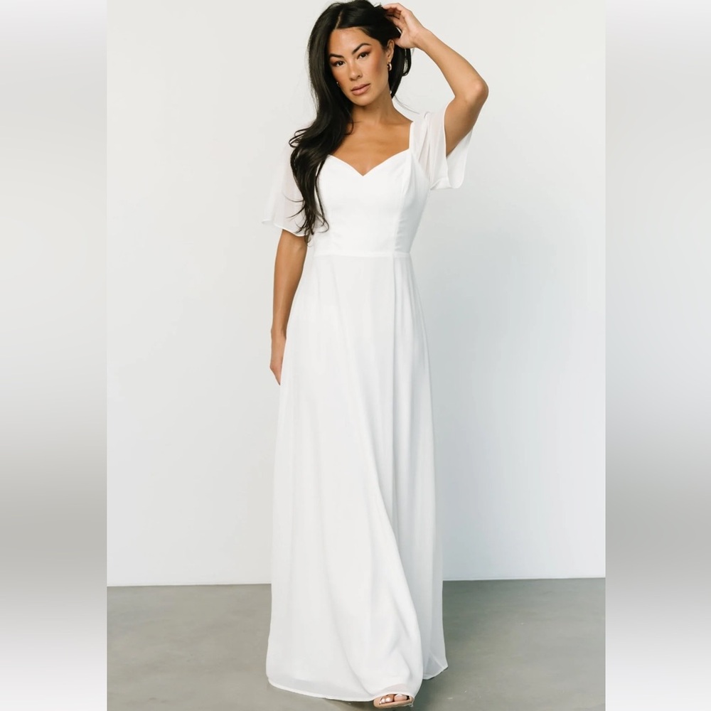 Baltic Born White Sierra Sweetheart Maxi Dress - Size XS